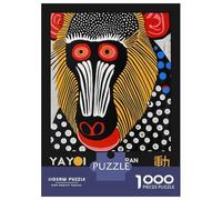 Jigsaw Puzzle 1000 Piece for Teenagers Yayoi Kusama No.2 Mandrill Exhibition Poster Teenager Puzzles Anti-Stress Toys But Fun And Humorous Unique Birthday And Gifts 52x38cm/1000pcs