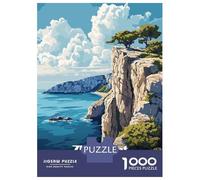 Jigsaw Puzzle 1000 Piece for Teenagers Zlatni Rat Croatia Cliffside Jigsaws for Adults Fun Games Perfect Decoration Help The Brain Exercise 38x26cm/1000pcs
