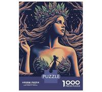 Jigsaw Puzzle 1000 Piece Forest Nymph with Crown Puzzles for Adults Relax Games Stress Reliever Deal As Gifts for The Whole Family 52x38cm/1000pcs