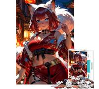 Jigsaw Puzzle 1000 Piece Foxfire Flirting Help The Brain Exercise Home Decoration Family Game for 14+ Puzzle Game Offered (38x26cm)