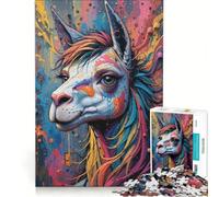 Jigsaw Puzzle 1000 Piece Funny Llama Animals, Hands-on Game, Train Your Brain And Hands, Unique Birthday And Xmas Gifts 38x26cm