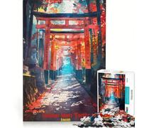 Jigsaw Puzzle 1000 Piece Fushimi Inari Taisha Art, Hands-on Game, Train Your Brain And Hands, Unique Birthday And Xmas Gifts 38x52cm