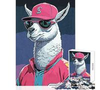 Jigsaw Puzzle 1000 Piece Gentle Llama Family Games Staycation Kill Time Toy Wall Decor Unique Birthday And Xmas Gifts (38x52cm)