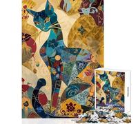 Jigsaw Puzzle 1000 Piece Gilded Cat Whiskers Family Games Staycation Kill Time Toy Wall Decor Unique Birthday And Xmas Gifts (50x75cm)