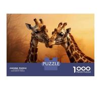 Jigsaw Puzzle 1000 Piece Giraffe Kisses Nature's Sweet Moment Puzzles for Adults Brain Teaser Game But Fun And Humorous Deal As Gifts for The Whole Family 70x50cm/1000pcs
