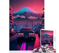 Jigsaw Puzzle 1000 Piece Going Down The Road Toy Wall Decor Great Gift for Games Hands-on Game with Matching Poster And Trivia Sheet Size 38x26cm