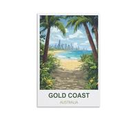 Jigsaw Puzzle 1000 Piece，Gold Coast Australia Classic puzzle 3D puzzle diy kit paper toys unique gift residential culture 38x26cm