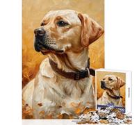 Jigsaw Puzzle 1000 Piece Golden Lab Radiance Toy Wall Decor Great Gift for Games Hands-on Game with Matching Poster And Trivia Sheet Size 50x75cm