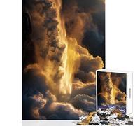 Jigsaw Puzzle 1000 Piece Golden Waterfall Amidst Clouds Adult Jigsaw Puzzles Hand Speed Race Help The Brain Exercise Beautiful Design Game (38x26cm)