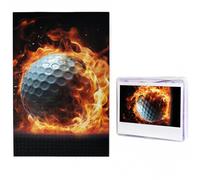 Jigsaw Puzzle 1000 Piece Golf ball on fire Puzzles for Adults Custom Puzzles from Photos Personalized Picture Wooden Puzzle Gifts for Family Wedding Birthdays Anniversaries