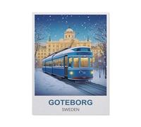 Jigsaw Puzzle 1000 Piece，Goteborg Sweden，Classic Puzzle DIY Kit Paper Toy Unique Gift Home Decor（38x26cm）-Q69