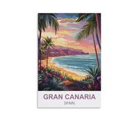 Jigsaw Puzzle 1000 Piece，Gran Canaria Spain Posters Classic Puzzle Kids Puzzle Challenging And Difficult Puzzles for Adults And Teens 52x38cm