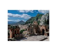 Jigsaw Puzzle 1000 Piece,Greek Theatre with Etna in the background, Taormina,Adult Puzzle DIY Kit Paper Puzzle Modern Home Decor Unique Gift(50x70cm)-AS70
