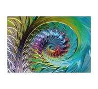 Jigsaw Puzzle 1000 Piece，Green Rainbow Spiral，Classic Puzzle DIY Kit Paper Toy Unique Gift Home Decor（50x70cm）-AB46