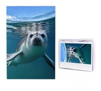 Jigsaw Puzzle 1000 Piece Harp Seal Wallpaper Puzzles for Adults Custom Puzzles from Photos Personalized Picture Wooden Puzzle Gifts for Family Wedding Birthdays Anniversaries