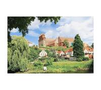 Jigsaw Puzzle 1000 Piece，Havelberg, View over the Havel to St. Mary's Cathedral，Classic Puzzle Adult Puzzle DIY Kit Wooden Toy Unique Gift Modern Home Decor（75x50cm）-AI14