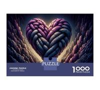 Jigsaw Puzzle 1000 Piece Heart-Shaped Rope Art Puzzles for Adults Family Game Improve Memory Deal As Gifts for The Whole Family 70x50cm/1000pcs