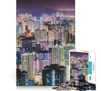 Jigsaw Puzzle 1000 Piece Hong Kong Fine Joint Fun Problem Solving Toy Quiet Game Time Xmas Decor Gift (38x52cm)