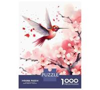Jigsaw Puzzle 1000 Piece Humming Bird Watercolor Puzzles for Adults Relax Games Stress Reliever Deal As Gifts for The Whole Family 70x50cm/1000pcs