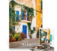 Jigsaw Puzzle 1000 Piece Ibiza Balearic Islands Tight Fit Play Focus Training Fun Chill Play Time Xmas Leisure Gift (38x26cm)