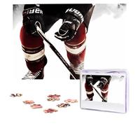 Jigsaw Puzzle 1000 Piece Ice Hockey Pattern Puzzles for Adults Custom Puzzles from Photos Personalized Picture Wooden Puzzle Gifts for Family Wedding Birthdays Anniversaries