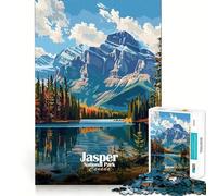 Jigsaw Puzzle 1000 Piece Jasper National Park Canada Landscape Art Tight Fit Play Focus Training Fun Chill Play Time Xmas Leisure Gift (50x75cm)