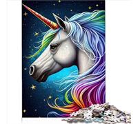 Jigsaw Puzzle 1000 Piece Jigsaw Puzzle for Adults colorful unicorn 100% Recycled Cardboard for Adults & for Kids Age 12 Years Up Brain Teaser Puzzle 1000pcs(26x38cm)