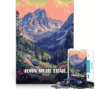 Jigsaw Puzzle 1000 Piece John Muir Trail USA Landscape Poster Tight Fit Play Focus Training Fun Chill Play Time Xmas Leisure Gift (50x75cm)