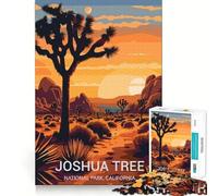 Jigsaw Puzzle 1000 Piece Joshua Tree National Park Flawless Fit Art Thinking Skill Game Rest Time Play Christmas Art Gift (38x52cm)