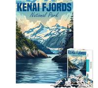 Jigsaw Puzzle 1000 Piece Kenai Fjords National Park Help The Brain Exercise Stress Reliever Hands-on Game Suitable for People Aged 14 And Above (50x75cm)