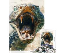 Jigsaw Puzzle 1000 Piece King Cobra Anti-Stress Toys Great Gift for Games for Educational Game Artists Collection, Fine Art Size 38x52cm