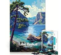 Jigsaw Puzzle 1000 Piece Lake Baikal National Park Russia Tight Fit Play Focus Training Fun Chill Play Time Xmas Leisure Gift (38x26cm)