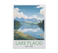 Jigsaw Puzzle 1000 Piece，Lake Placid New York，Adult Puzzle DIY Kit Wooden Puzzle Modern Home Decor Unique Gift（75x50cm）-IE92