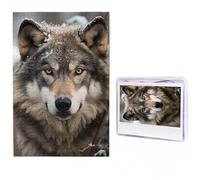 Jigsaw Puzzle 1000 Piece Lmage of wolf in the snow Puzzles for Adults Custom Puzzles from Photos Personalized Picture Wooden Puzzle Gifts for Family Wedding Birthdays Anniversaries