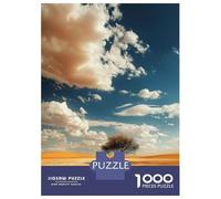 Jigsaw Puzzle 1000 Piece Lone Tree Desert Watch Puzzles for Adults Relax Games Stress Reliever Deal As Gifts for The Whole Family 38x26cm/1000pcs