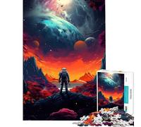 Jigsaw Puzzle 1000 Piece Lost Astronaut Fun Activities at Home Hand Speed Race Educational Games for 14+ Puzzle Game Offered (38x26cm)