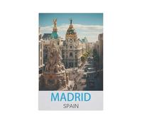 Jigsaw Puzzle 1000 Piece，Madrid Spain，Classic Puzzle DIY Kit Wood Toy Unique Gift Home Decor（75x50cm）-FT16