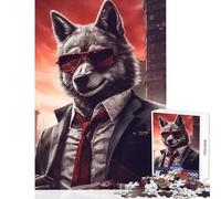 Jigsaw Puzzle 1000 Piece Mafia Wolf Puzzles for Teenagers Precision Cutting for Birthday, Chrismas Unique Gifts for Birthday And Christmas (38x52cm)