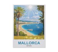 Jigsaw Puzzle 1000 Piece，Mallorca Spain，Adult Puzzle DIY Kit Paper Puzzle Modern Home Decor Unique Gift（38x52cm）-FD28