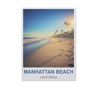Jigsaw Puzzle 1000 Piece，Manhattan Beach California，Wooden Jigsaw Puzzle for Kids Adult, Puzzle Game Toys Gift for Wall Decoration（75x50cm）-IC34
