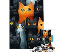 Jigsaw Puzzle 1000 Piece Many Cats Fun Activities at Home But Fun And Humorous Impossible Game for Ages 14 And over (50x75cm)