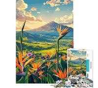Jigsaw Puzzle 1000 Piece Mountain View with Bird of Paradise Help The Brain Exercise Stress Reliever Hands-on Game Suitable for People Aged 14 And Above (38x26cm)