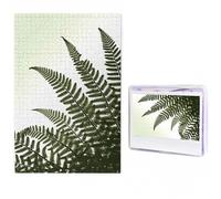 Jigsaw Puzzle 1000 Piece natural plant silhouette fern leaf Puzzles for Adults Custom Puzzles from Photos Personalized Picture Wooden Puzzle Gifts for Family Wedding Birthdays Anniversaries