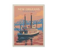 Jigsaw Puzzle 1000 Piece，New Orleans, Louisiana，Classic Puzzle Adult Puzzle DIY Kit Wooden Toy Unique Gift Modern Home Decor（75x50cm）-HO100