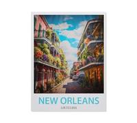 Jigsaw Puzzle 1000 Piece,New Orleans Louisiana,Classic Puzzle DIY Kit Wood Toy Unique Gift Home Decor(75x50cm)-EC65