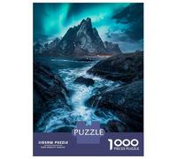 Jigsaw Puzzle 1000 Piece Northern Lights Seascape Puzzles for Adults Relax Games Stress Reliever Deal As Gifts for The Whole Family 38x26cm/1000pcs