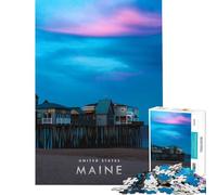 Jigsaw Puzzle 1000 Piece Old Orchard Beach for Educational Game Learning Educational Toys Gifts For Birthdays Home Decoration (Size 75x50cm)