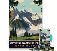 Jigsaw Puzzle 1000 Piece Olympic National Park Tight Fit Play Focus Training Fun Chill Play Time Xmas Leisure Gift (50x75cm)