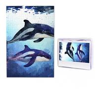 Jigsaw Puzzle 1000 Piece Orca Killer Whale Puzzles for Adults Custom Puzzles from Photos Personalized Picture Wooden Puzzle Gifts for Family Wedding Birthdays Anniversaries