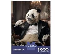 Jigsaw Puzzle 1000 Piece Panda in A Tuxedo Puzzles for Adults Relax Games Stress Reliever Deal As Gifts for The Whole Family 38x26cm/1000pcs